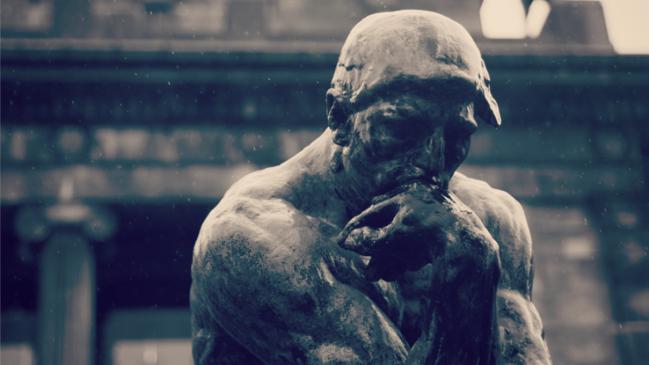 Rodin's sculpture The Thinker.